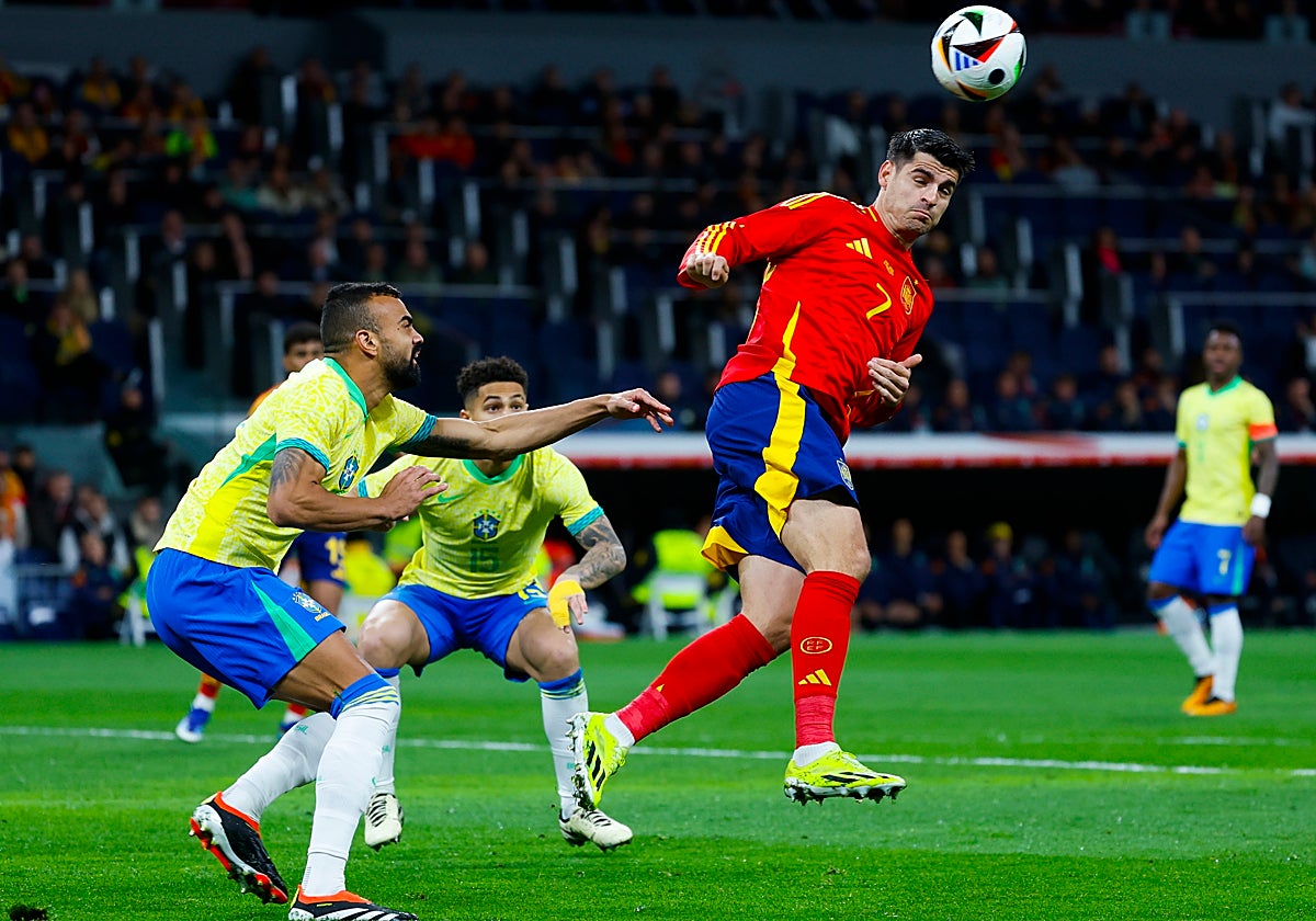 Morata, en el partido contra Brasil