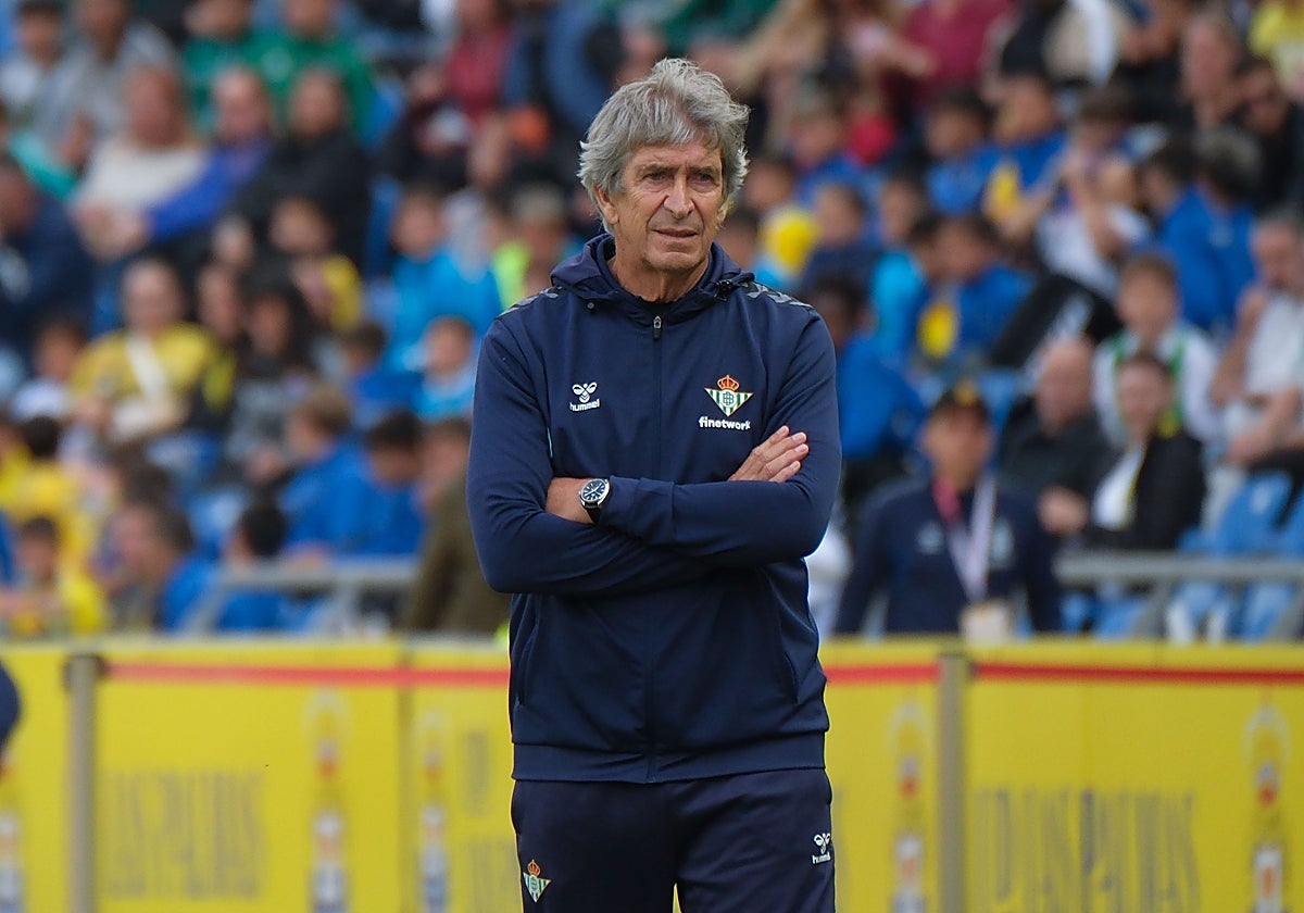 Pellegrini, durante el partido ante Las Palmas
