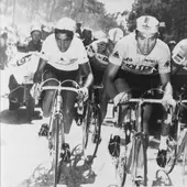 Ocaña, a la izquierda, con Eddy Merckx y Poulidor