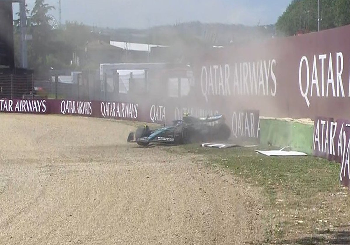 Alonso, accidentado en Ímola