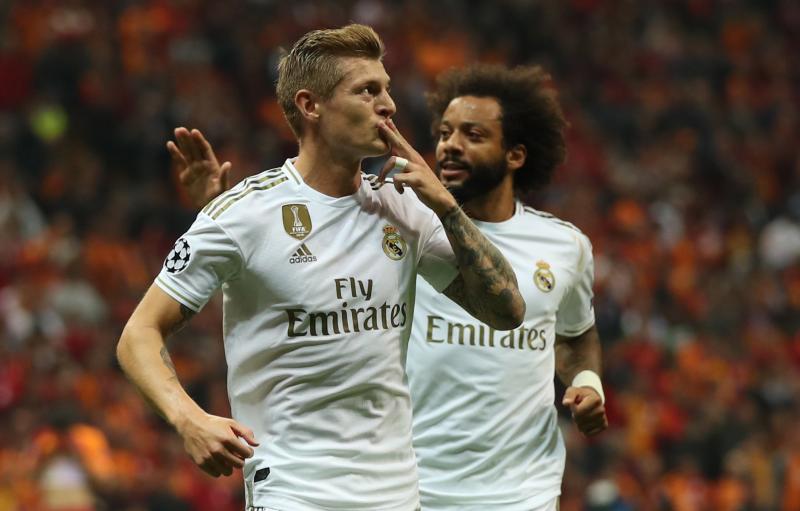 Kroos celebrando un gol ante el Galatasaray en la Champions de 2019