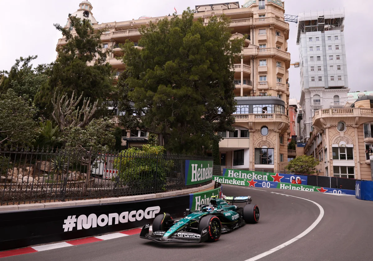 Alonso, en acción en Mónaco