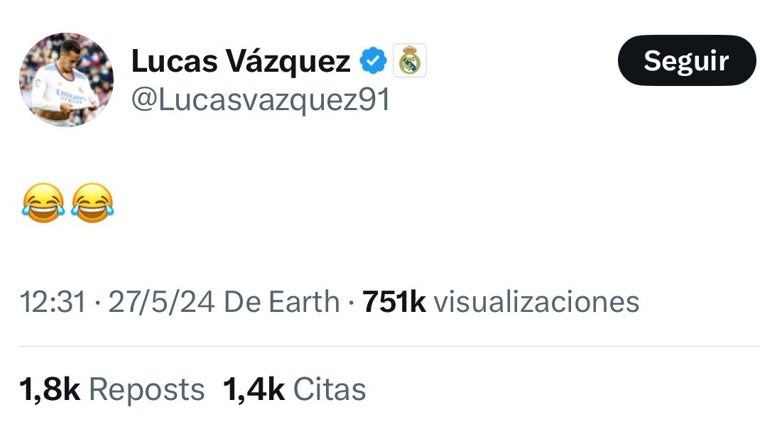 ¿Se ríe Lucas Vázquez de la lista de la Eurocopa tras haberse quedado fuera?