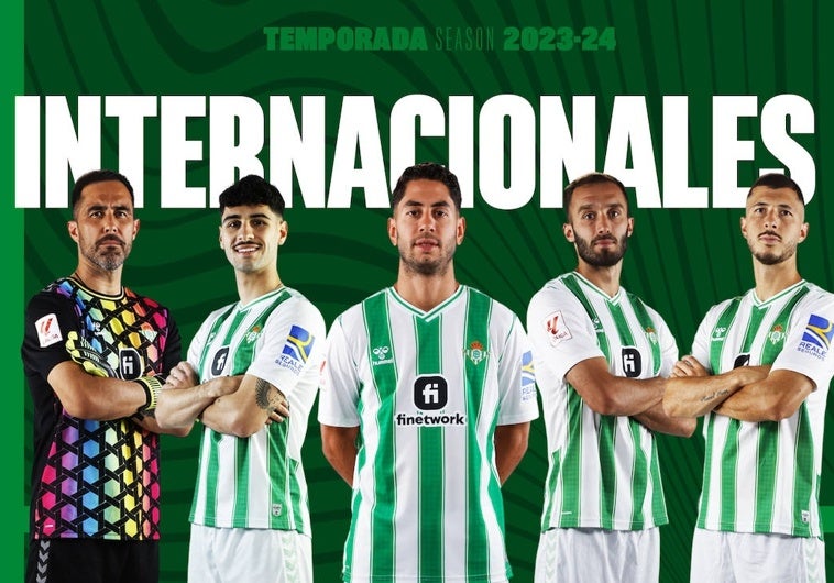 Jugadores internacionales del Betis convocados por sus selecciones