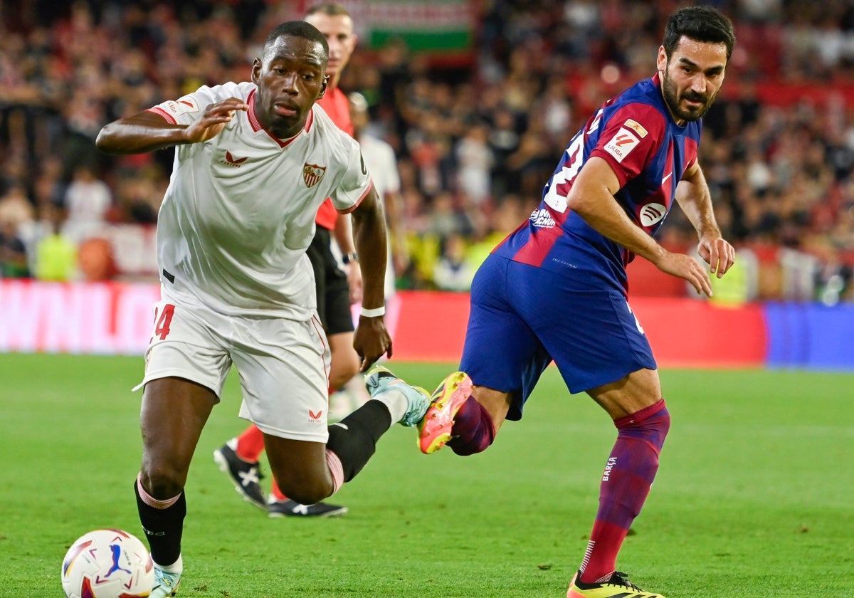 Soumaré, durante el duelo Sevilla - Barcelona de este pasado domingo en el Sánchez-Pizjuán