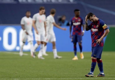 Una imagen del 8-2 del Bayern al Barça en Champions