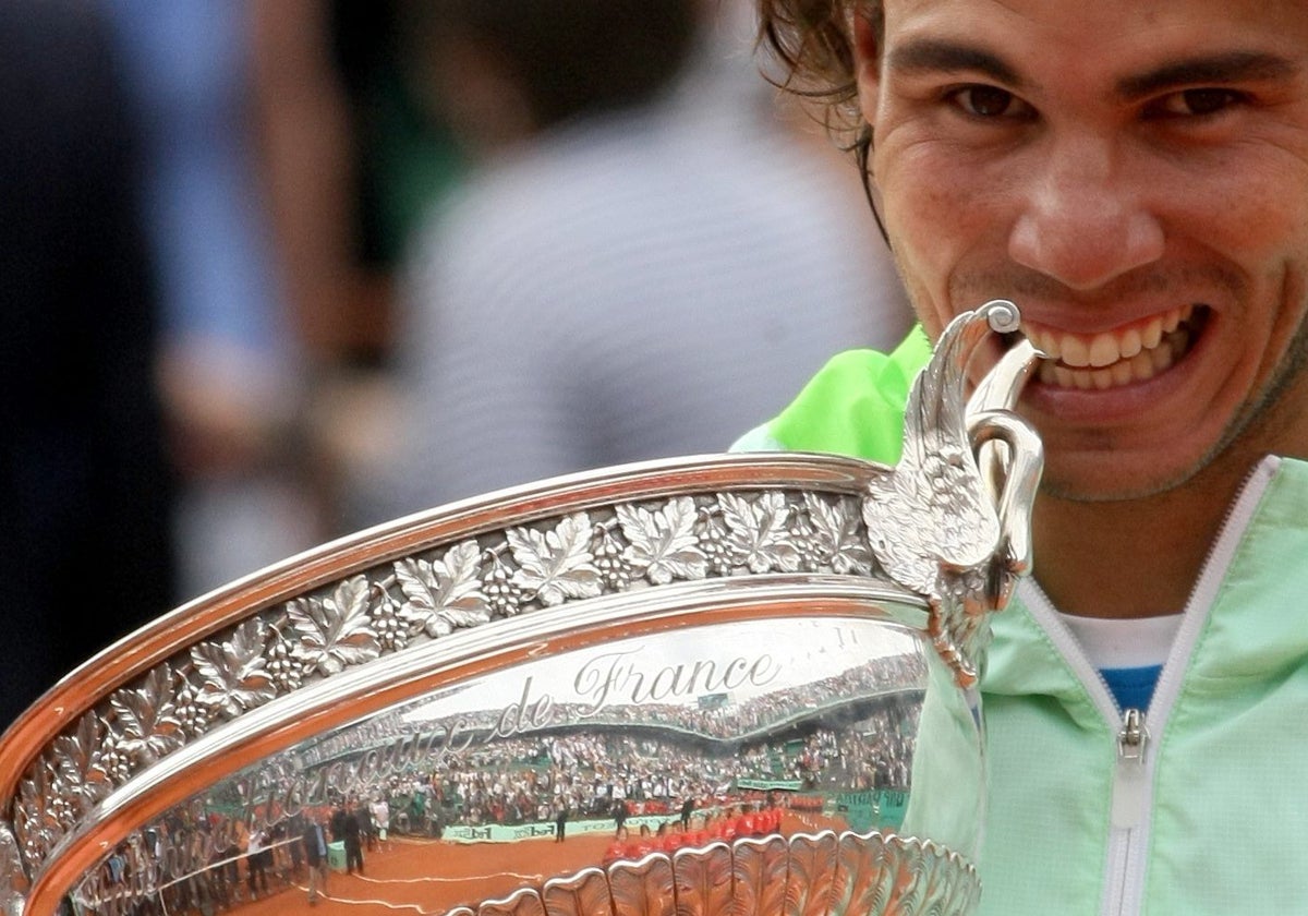 Rafa Nadall, con su quinta Copa de los Mosqueteros, en 2010