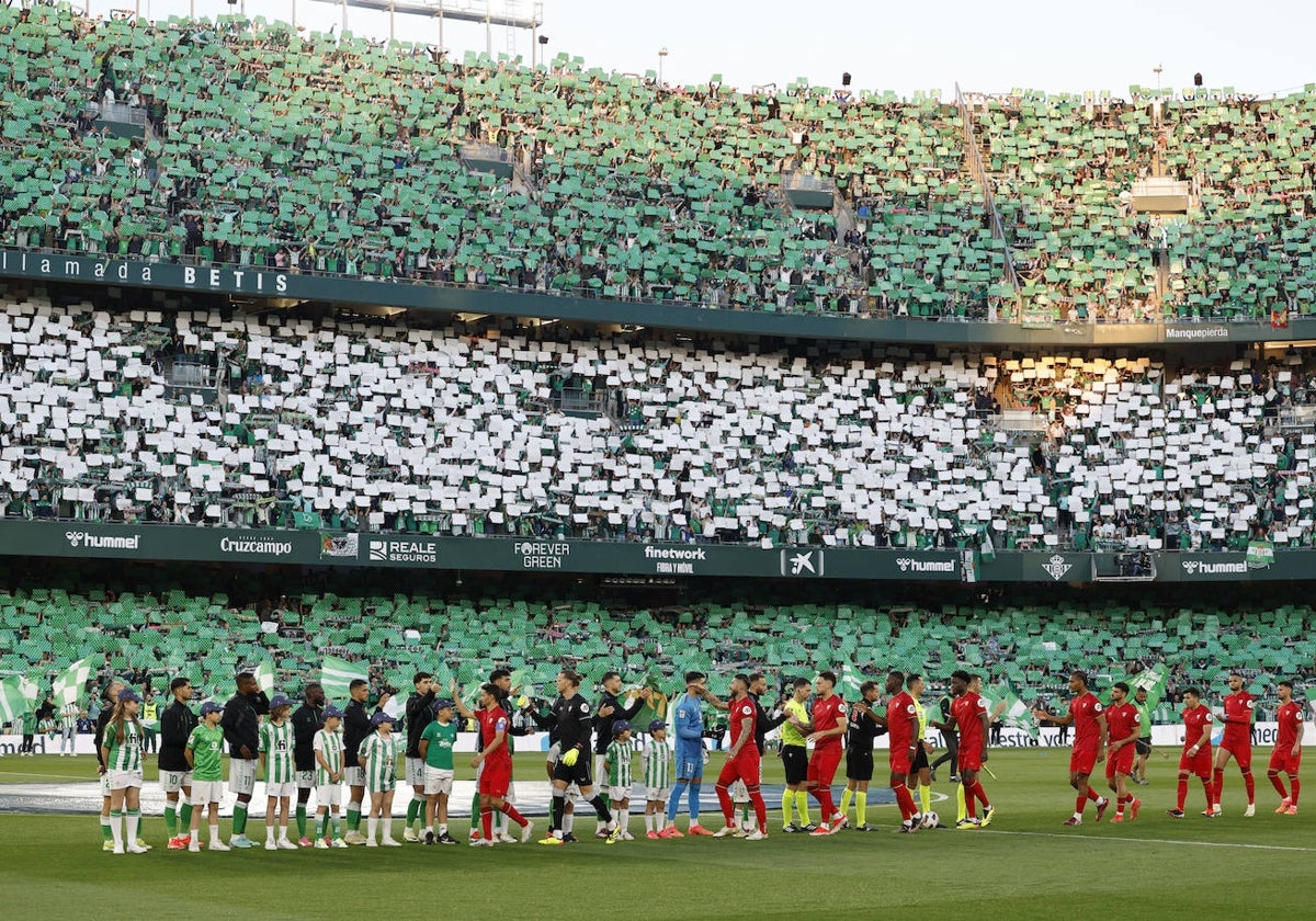 La afición del Betis en los instantes previos al inicio del derbi contra el Sevilla