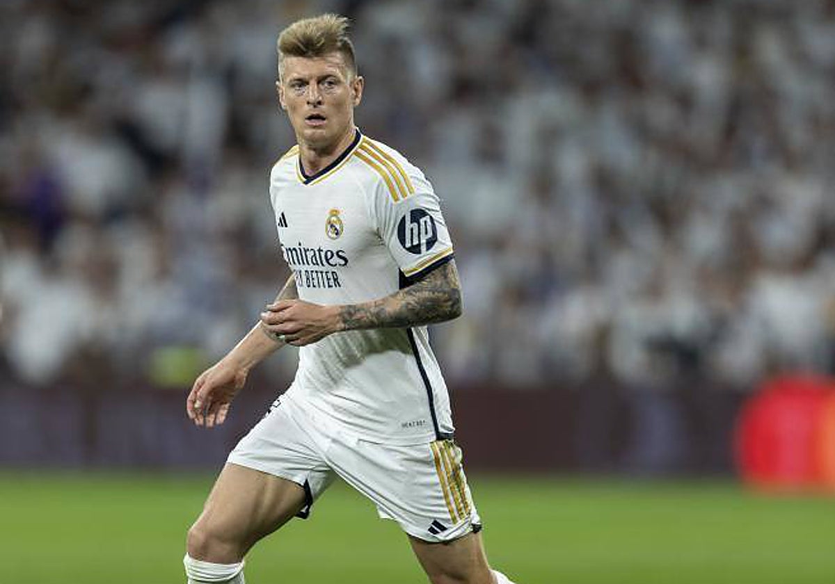 Toni Kroos, ante el Manchester City en el partido de ida de Champions League