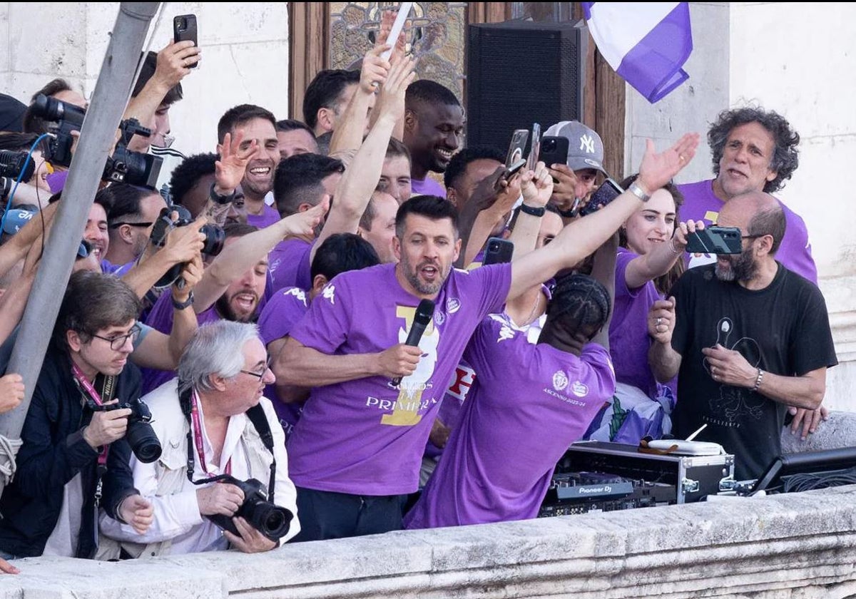 Paulo Pezzolano, en la celebración del ascenso