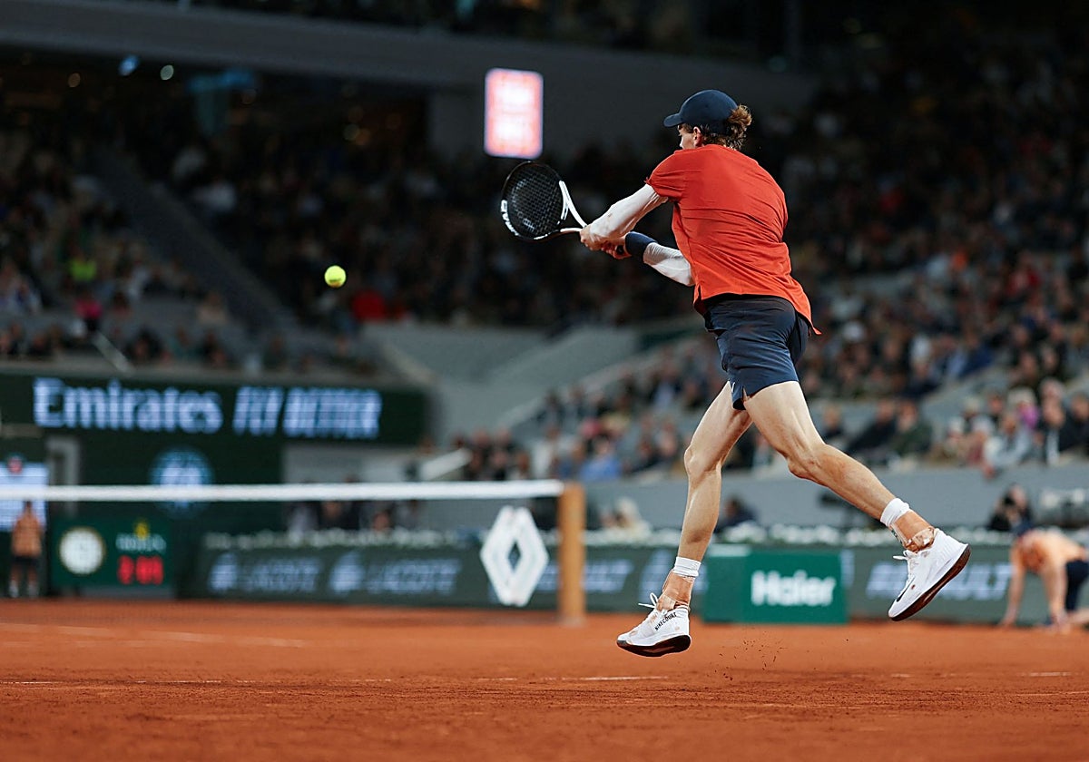 Jannik Sinner, durante su partido ante Kotov