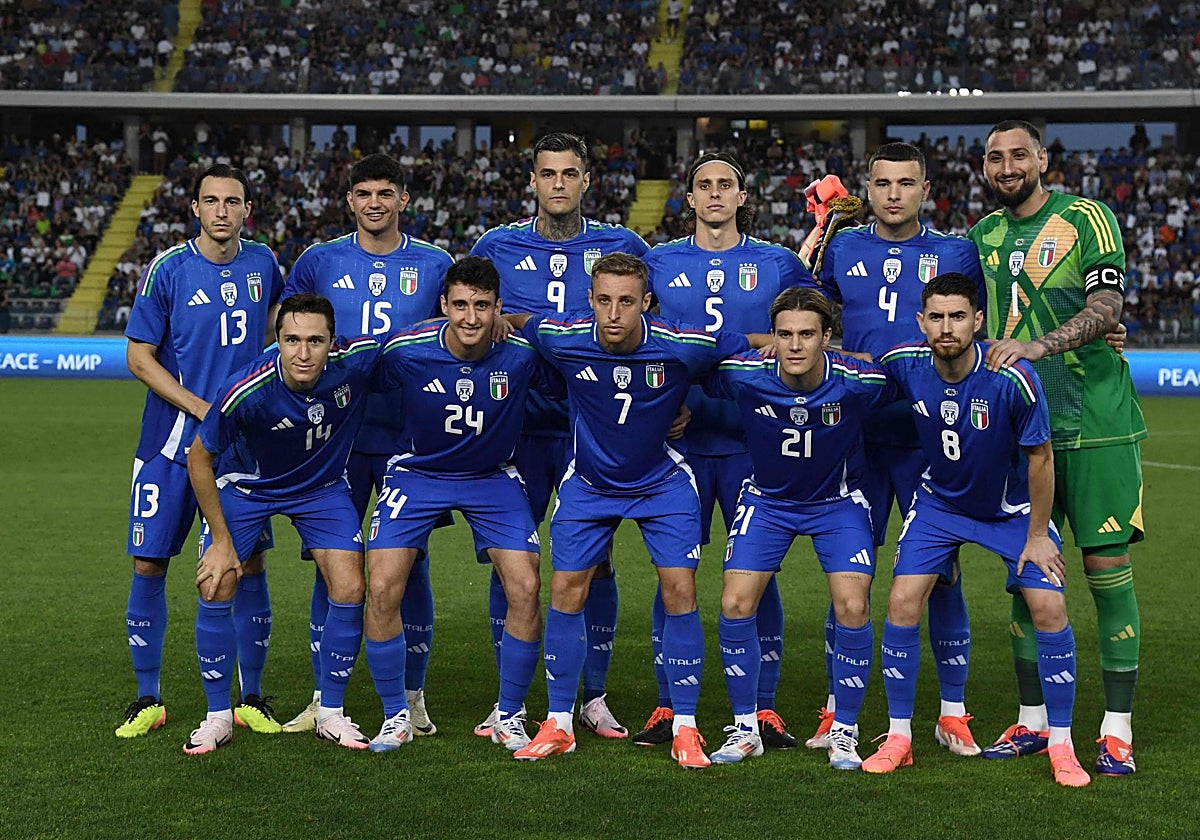 Italia, en uno de sus partidos de preparación antes de la Eurocopa