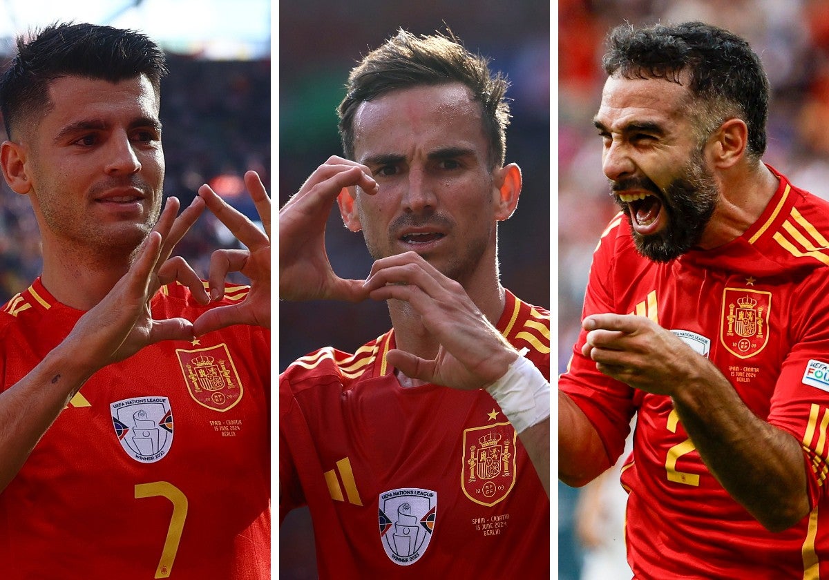 Morata, Fabián y Carvajal, goleadores en el primer tiempo del España - Croacia