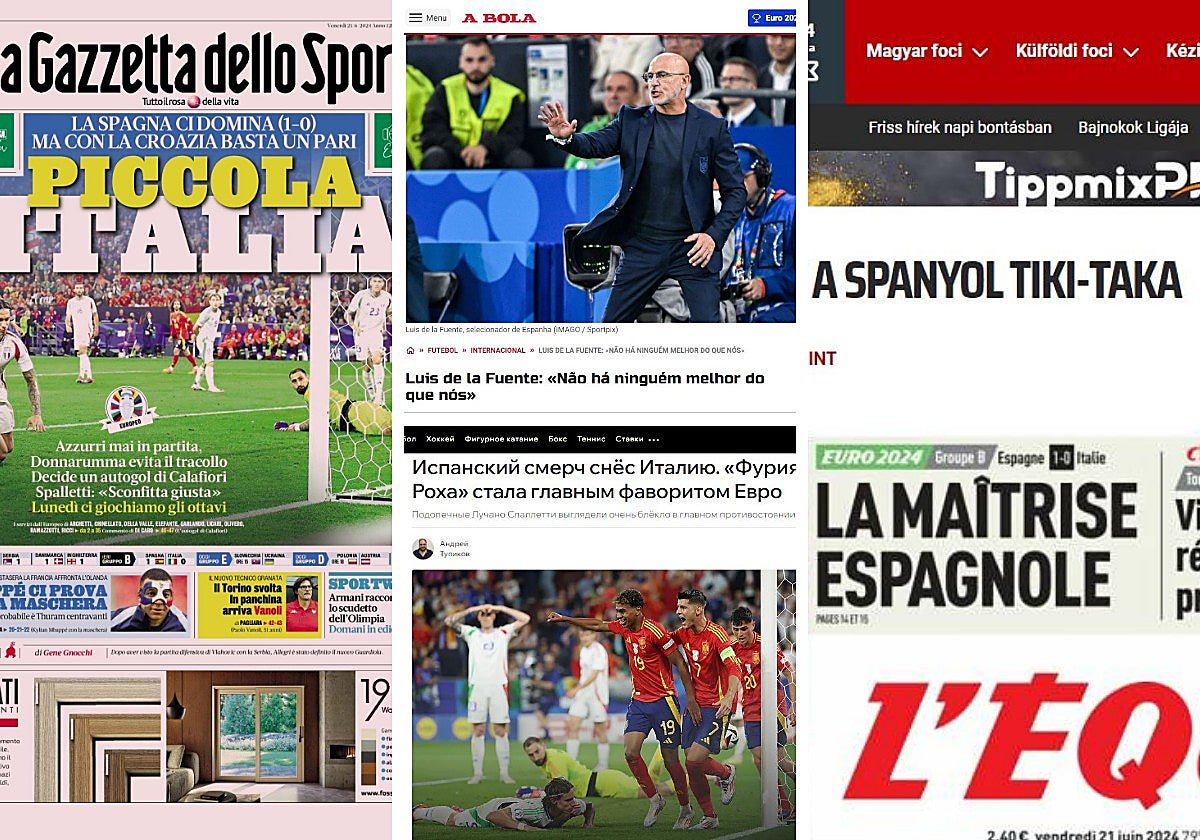Los elogios a la selección española copan los titulares deportivos extranjeros