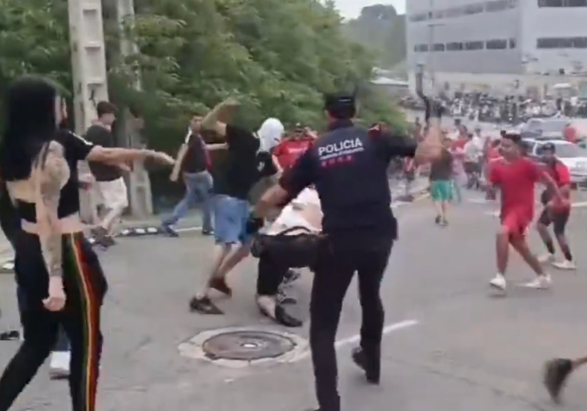 Incidentes en la previa del Nástic - Málaga