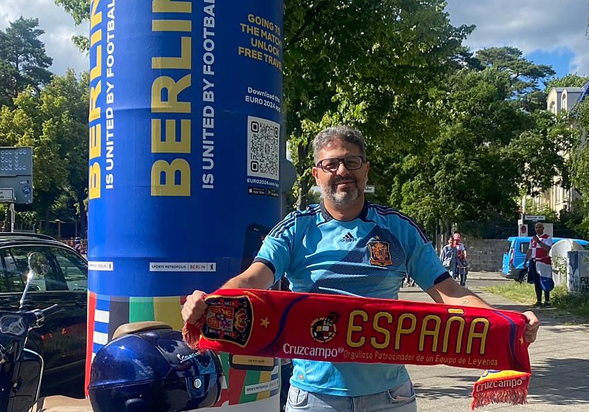Bernardo Manzano disfrutando de la Eurocopa en Alemania
