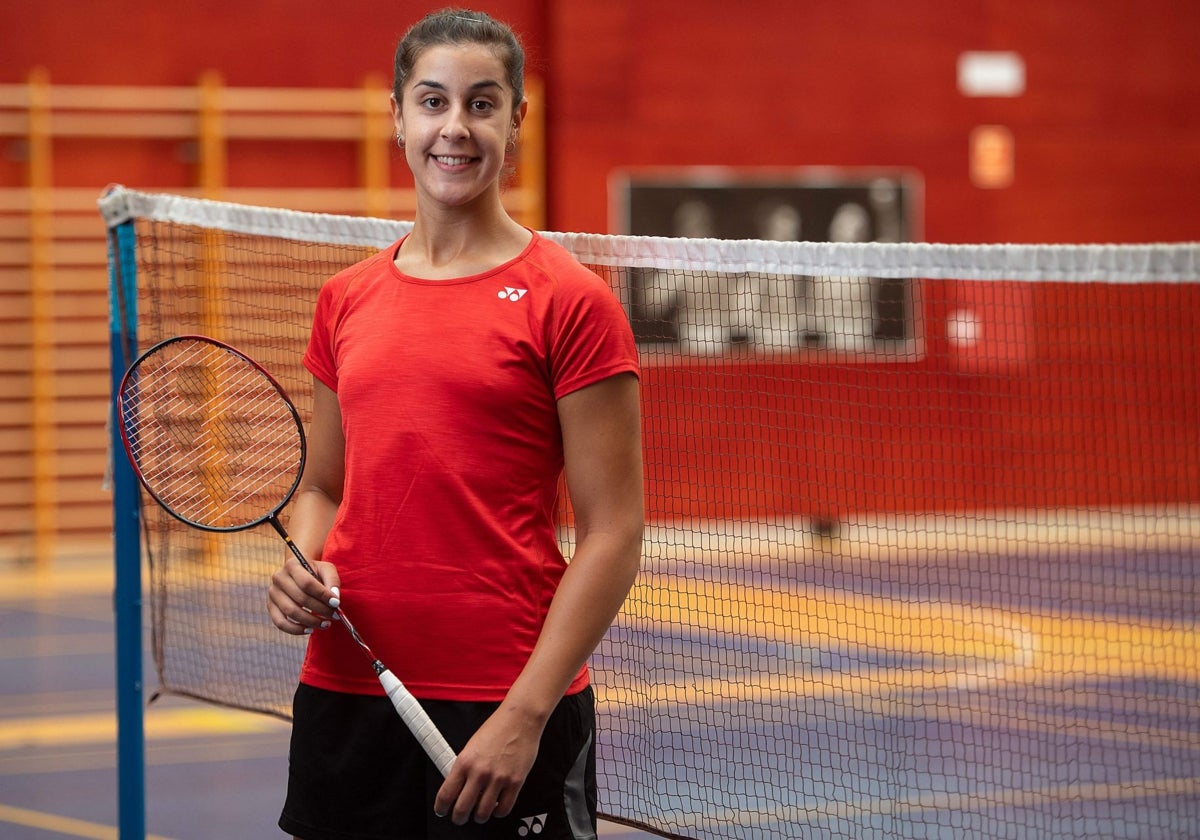 Carolina Marín, en uno de sus entrenamientos