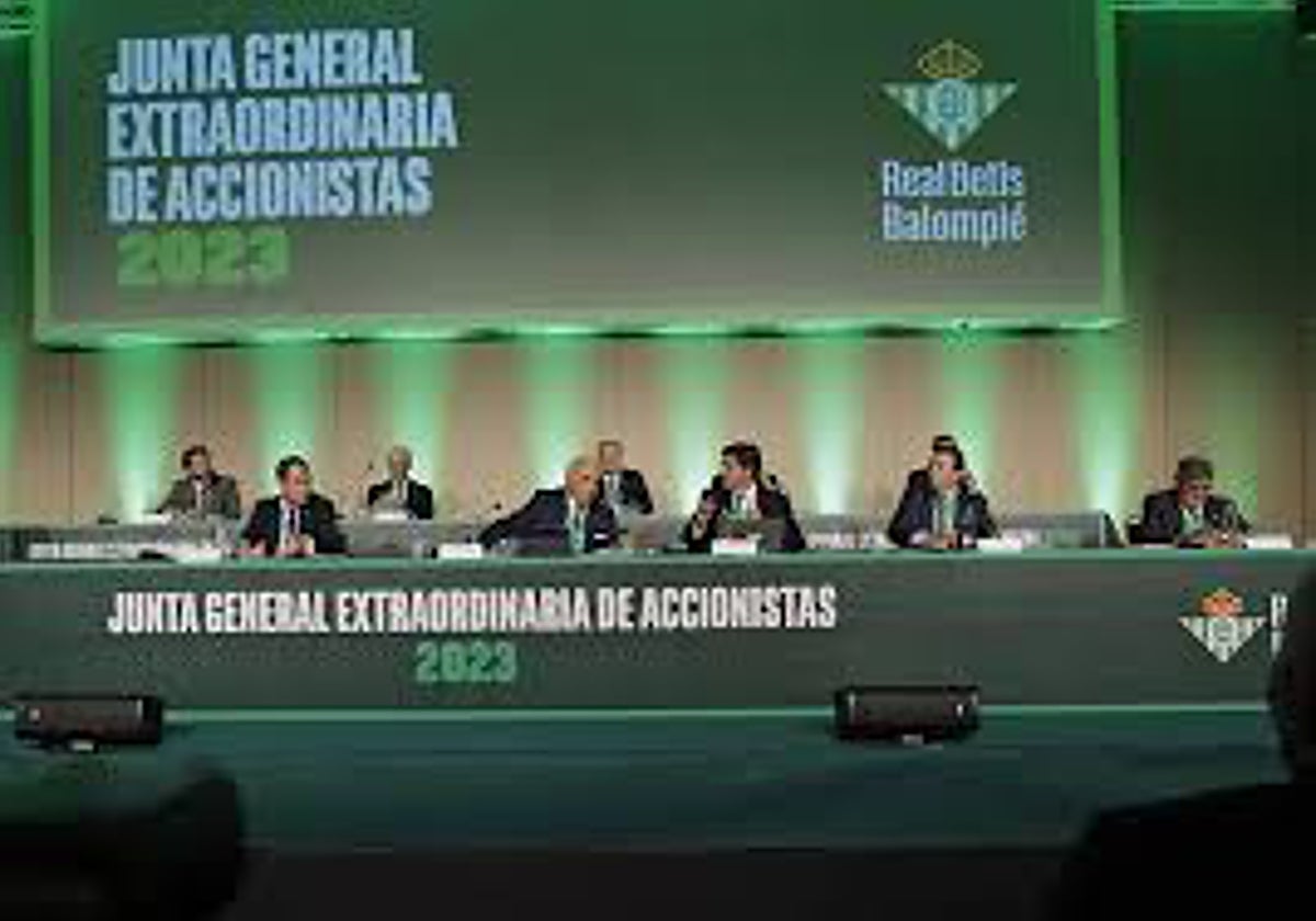 La junta de accionistas del Betis extraordinaria de 2023
