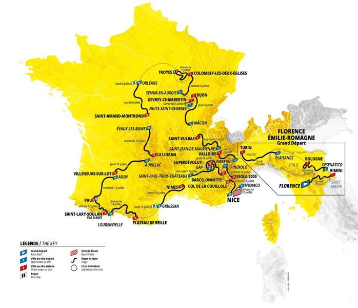 Recorrido del Tour de Francia 2024