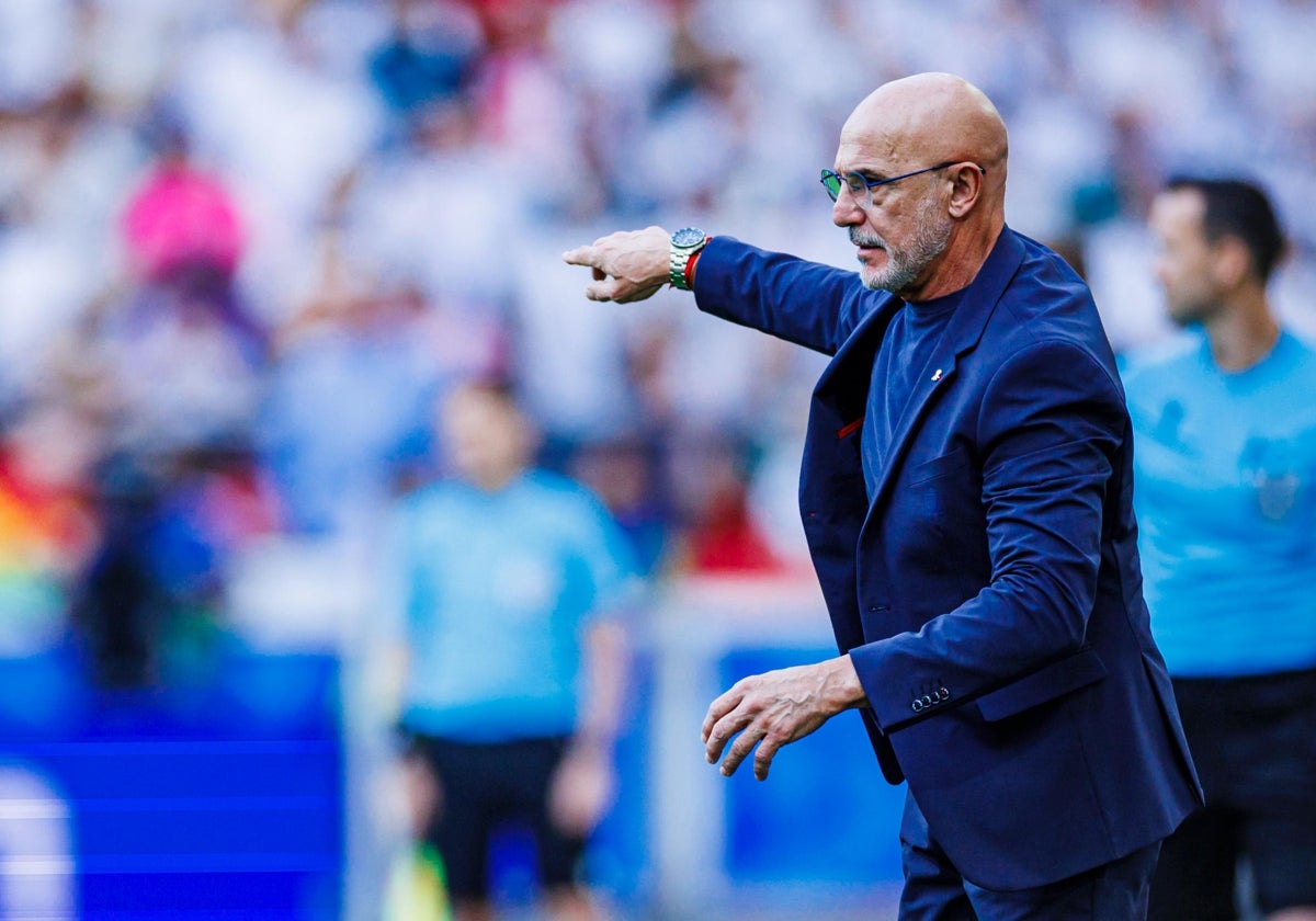 Luis de la Fuente, en el partido ante Alemania