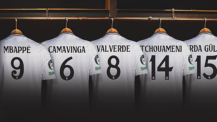 Los nuevos dorsales de los jugadores del Real Madrid para la temporada 2024-25