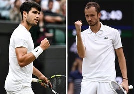 Carlos Alcaraz - Daniil Medvedev: horario, canal de televisión y dónde ver online el partido de Wimbledon hoy