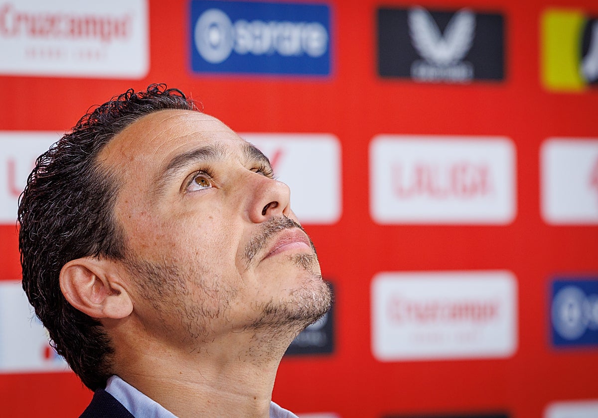 El presidente del Sevilla, José María del Nido Carrasco, durante una comparecencia ante la prensa