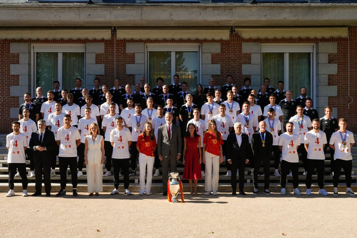 Foto de Familia de la Selección Española con la Familia Real