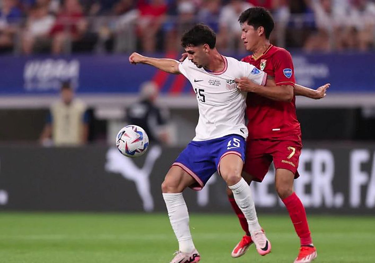 Johnny Cardoso, durante el partido que disputó Estados Unidos ante Bolivia en la Copa América