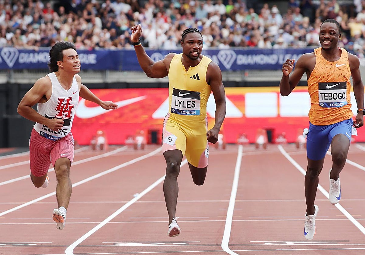 Noah Lyles ganó el 100 de Londres en 9.81 segundos