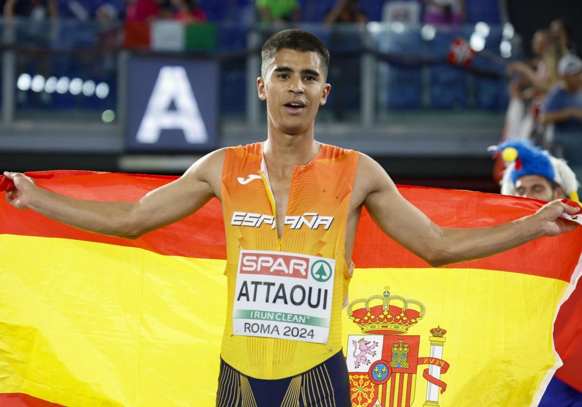 Attaoui, tras coronarse como subcampeón de los 800 metros en los europeos de Roma de julio