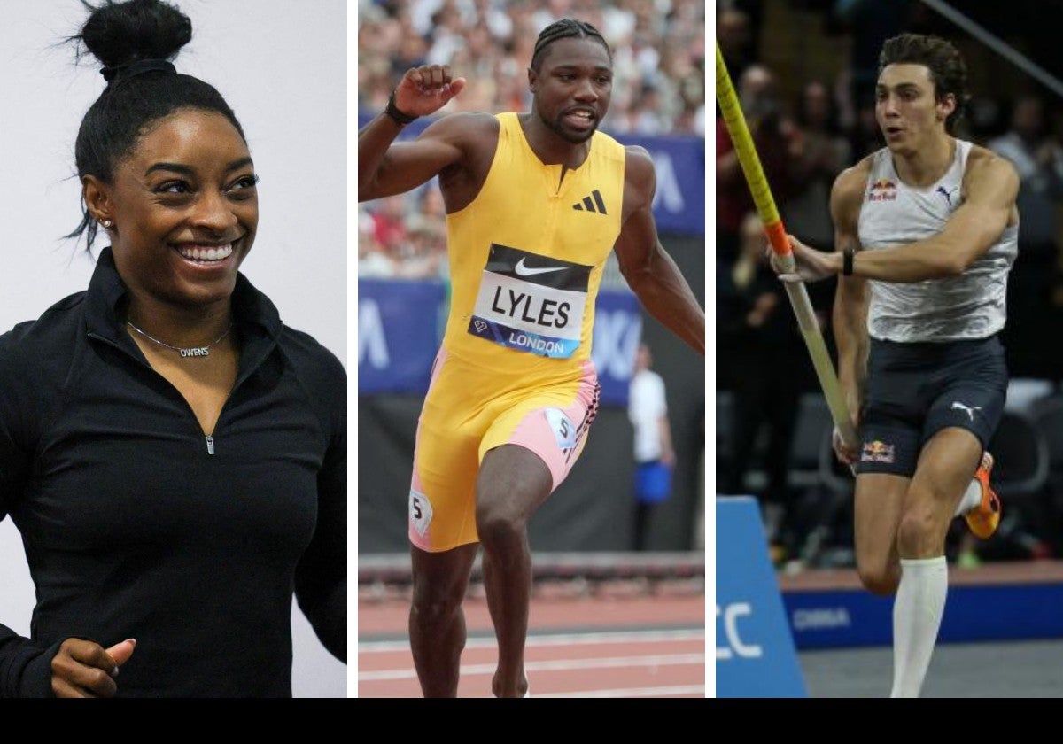 Biles, Lyles y Duplantis