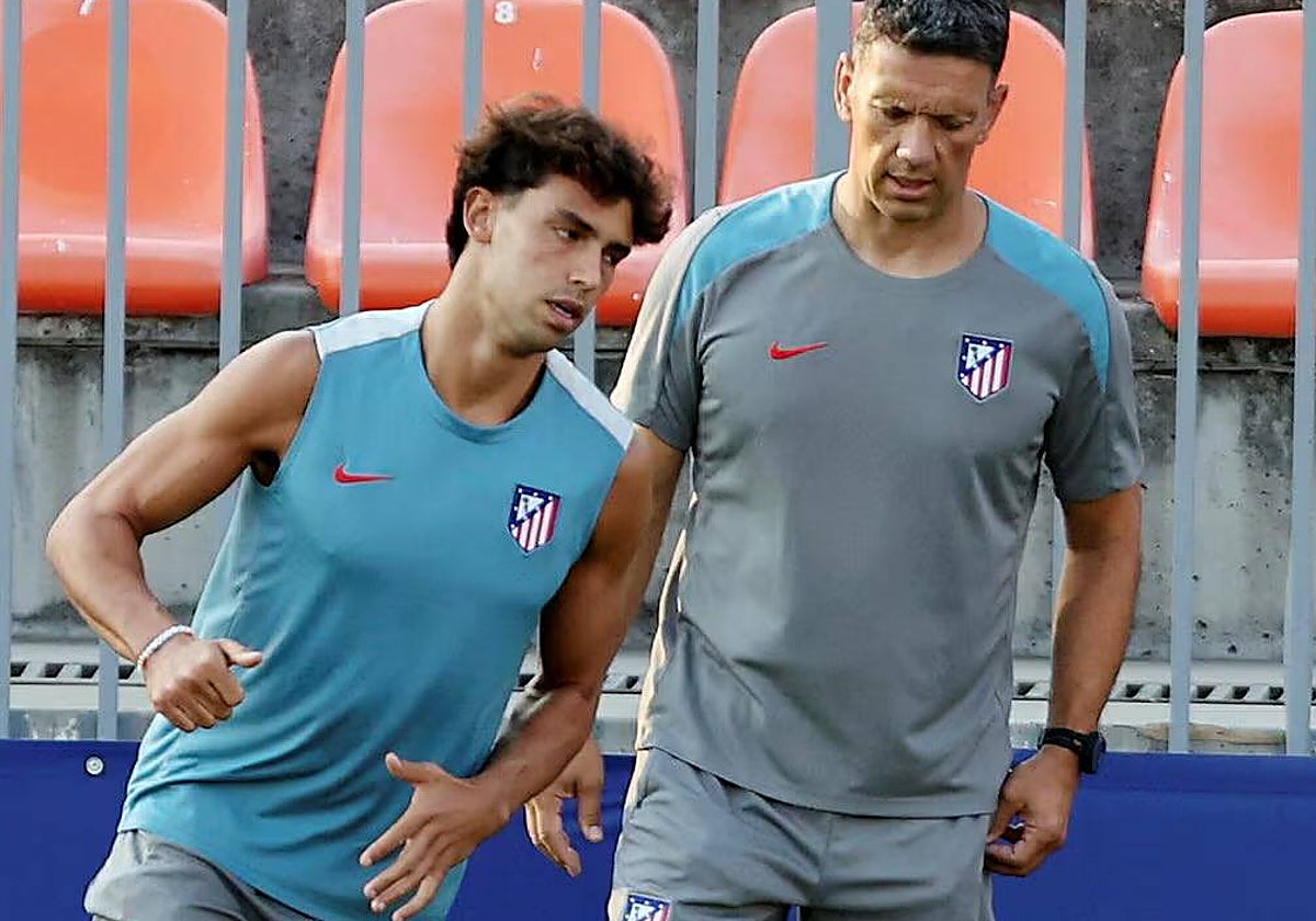 Joao Félix en el entrenamiento al margen del equipo con el Atlético de Madrid a la vuelta de las vacaciones