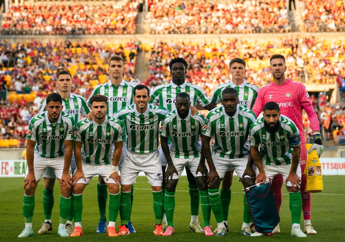 El once del Betis en el amistoso ante el Liverpool