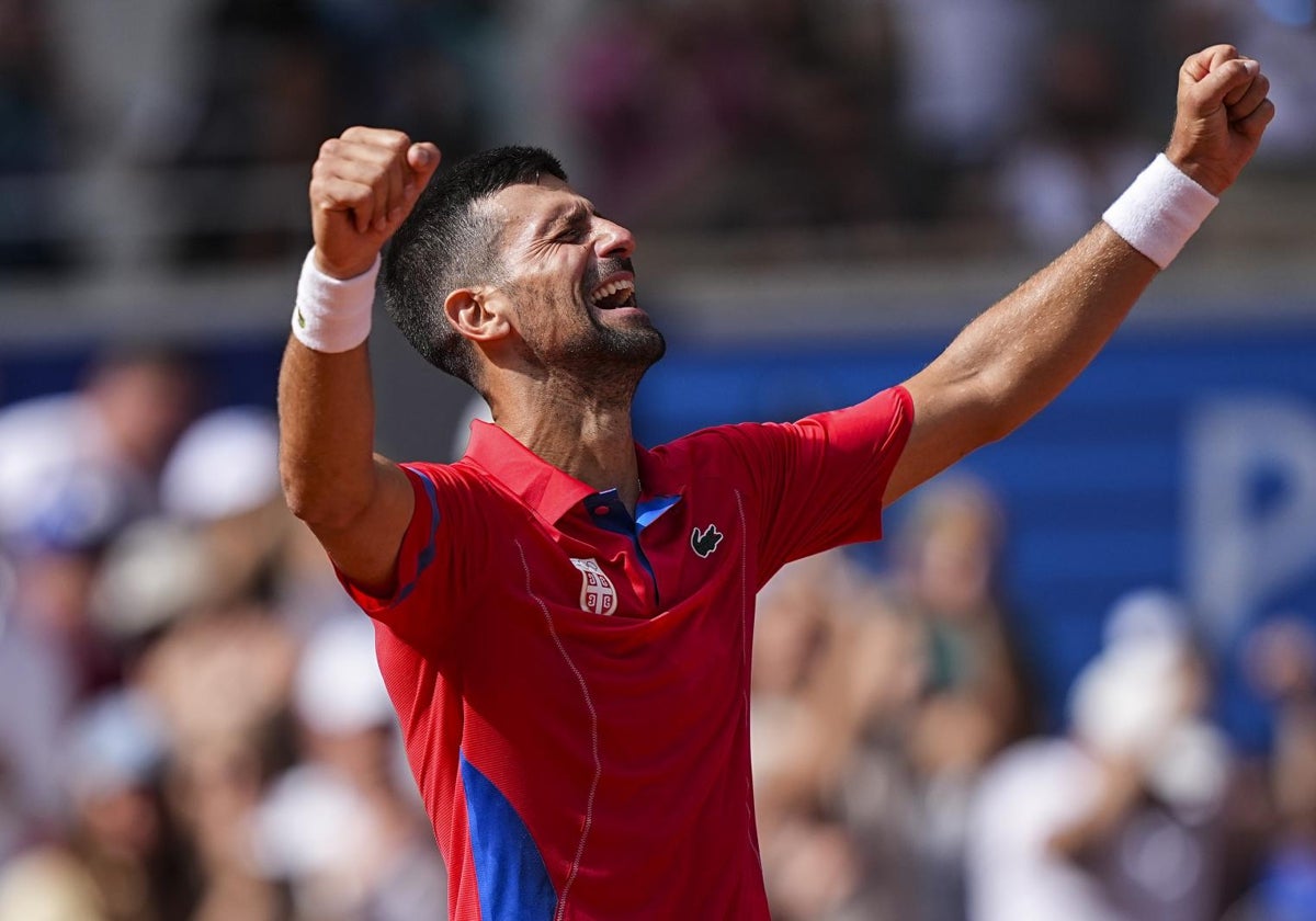 Novak Djokovic, tras ganar la final olímpica a Alcaraz