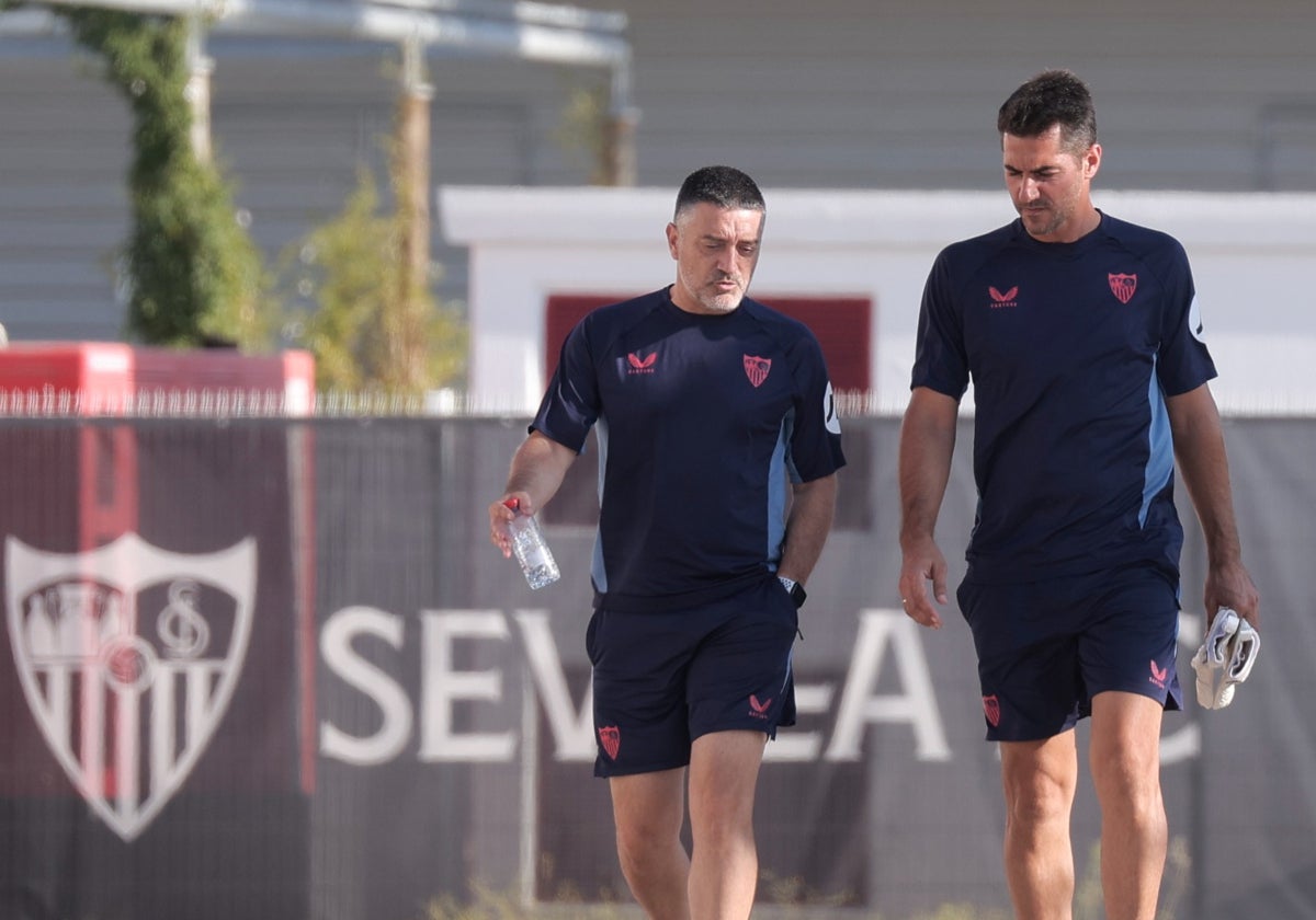 García Pimienta, en la ciudad deportiva del Sevilla