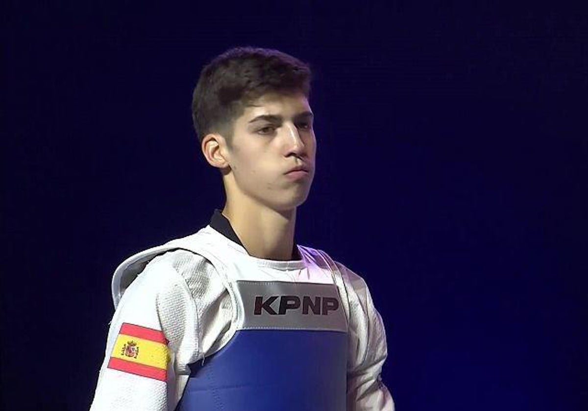 Adrián Vicente, en el último Europeo de taekwondo