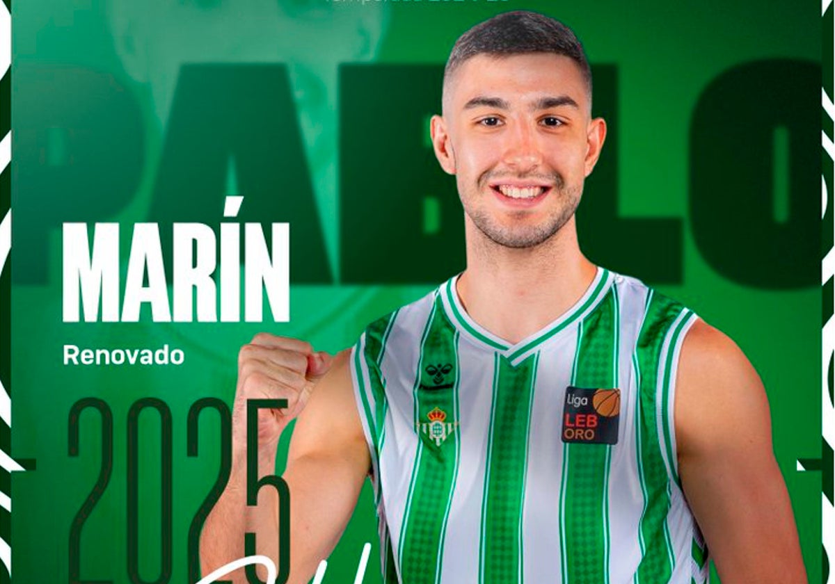 Anuncio de la continuidad de Pablo Marín en el Real Betis Baloncesto