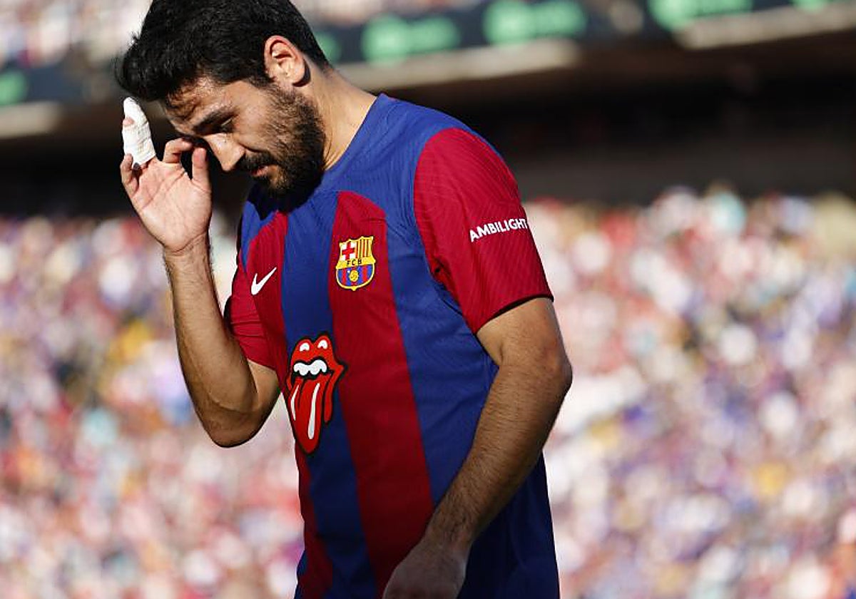 Gündogan, durante el Barça-Real Madrid de la pasada Liga