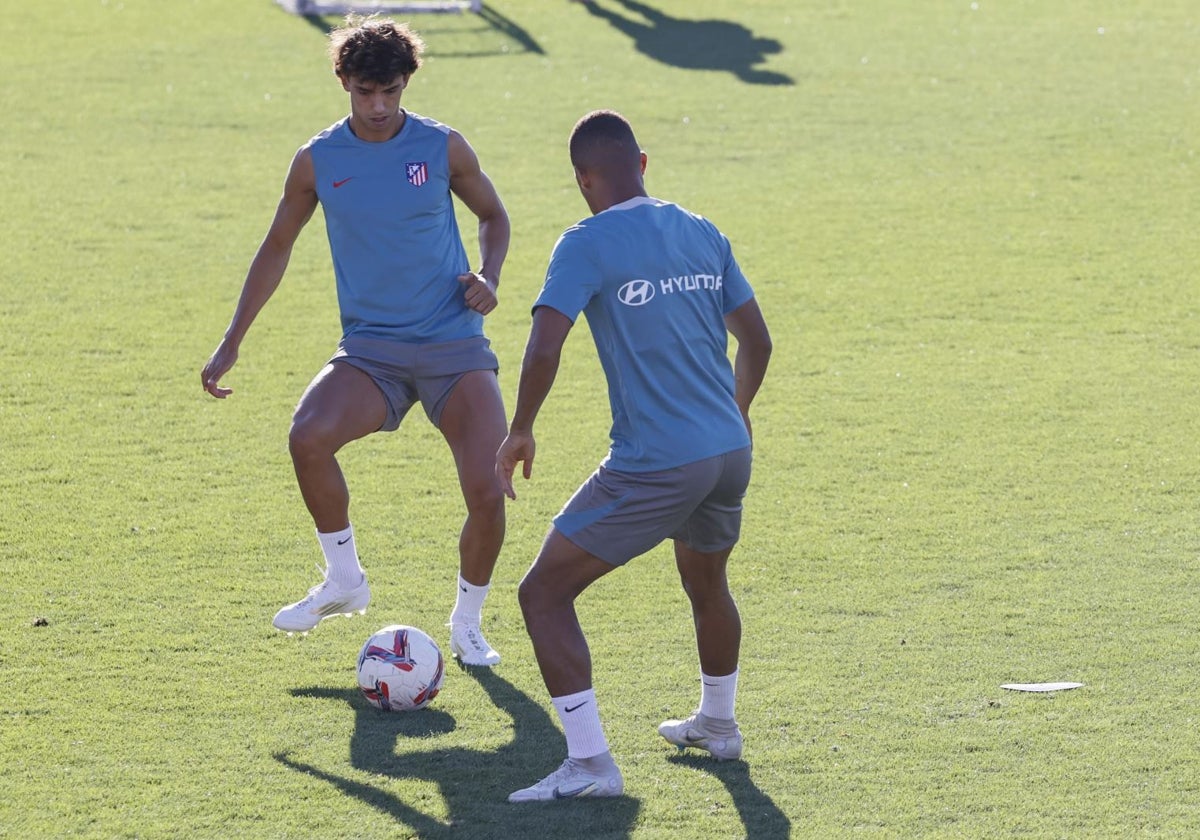 Joao Félix entrenando con el Atlético de Madrid