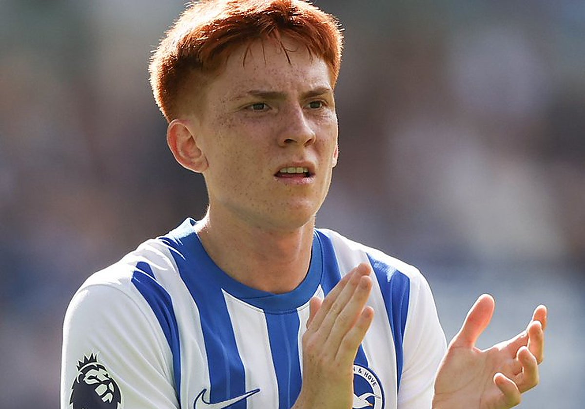 El argentino Valentín Barco, durante un partido de pretemporada con el Brighton