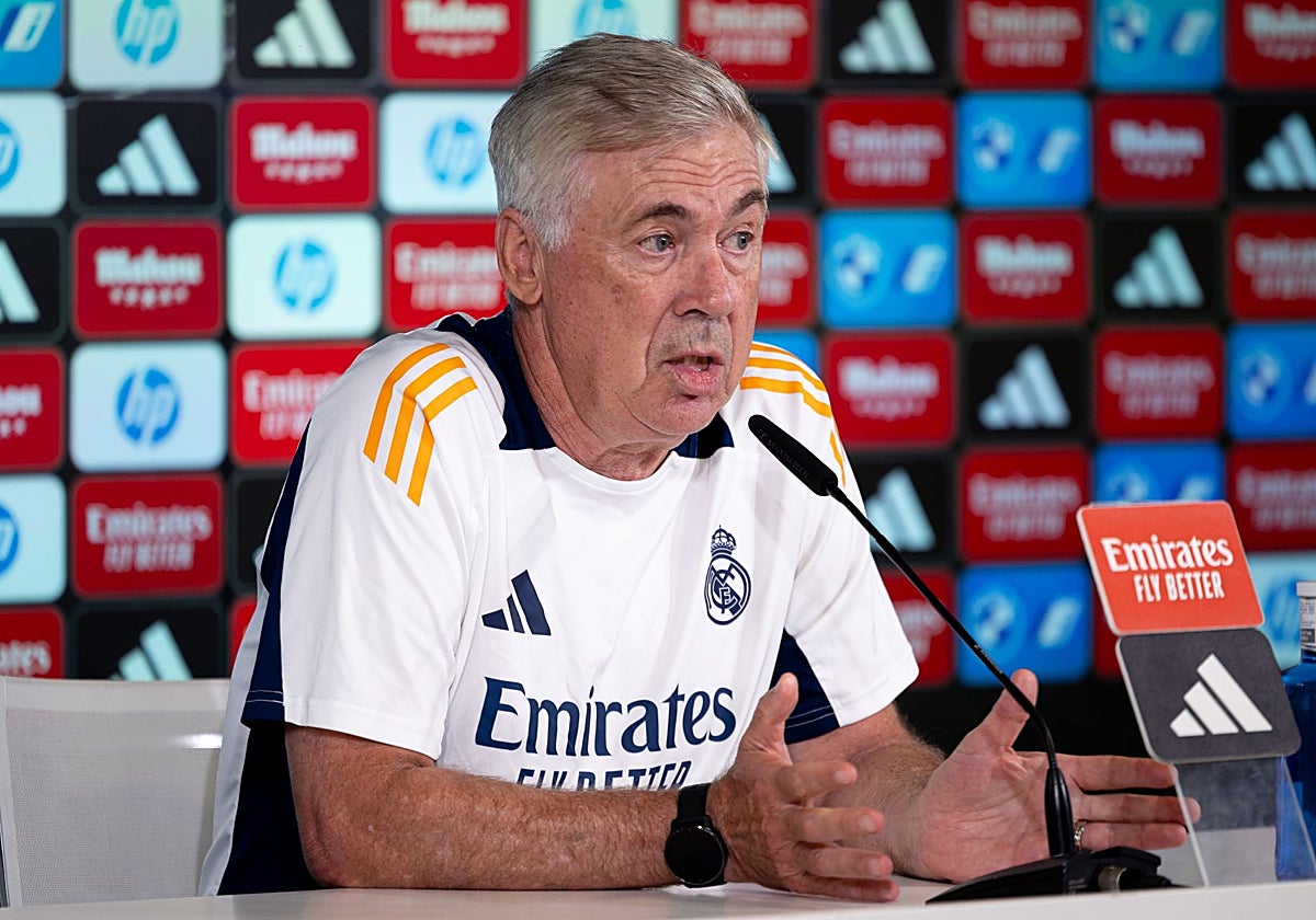 Carlo Ancelotti, en Valdebebas