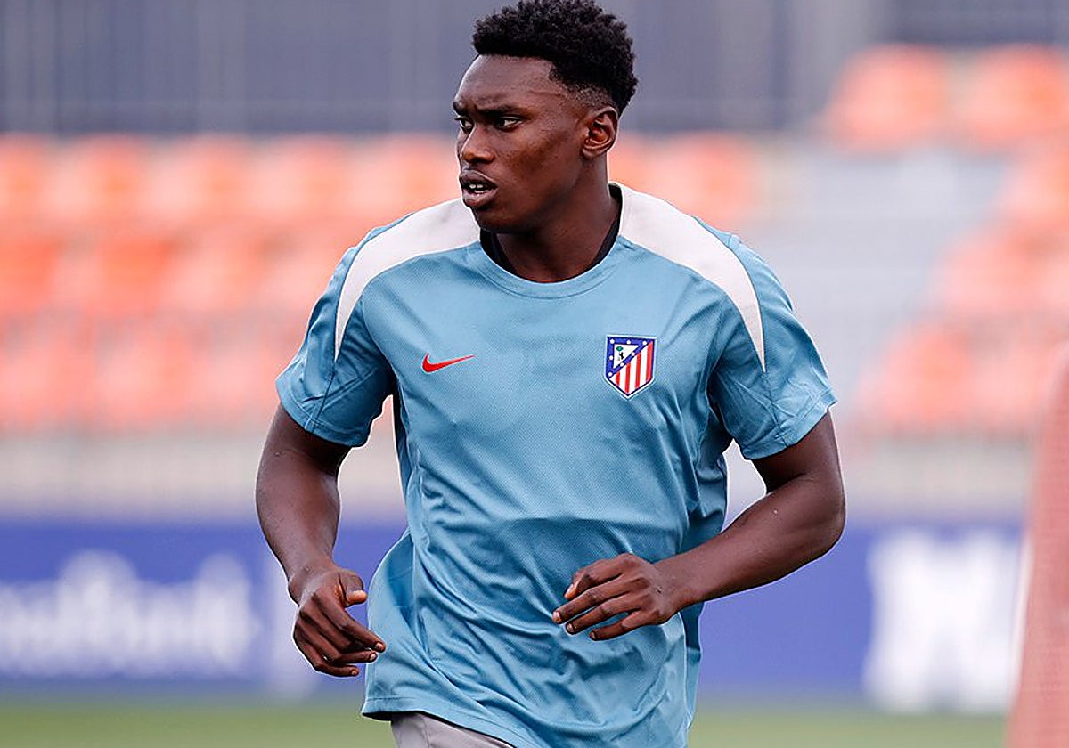 Samu omorodion, en un entrenamiento con el Atlético