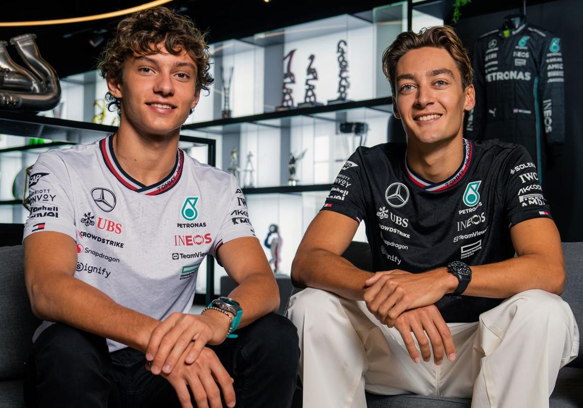 Andrea Kimi Antonelli y George Russell, la alineación de pilotos de Mercedes para 2025