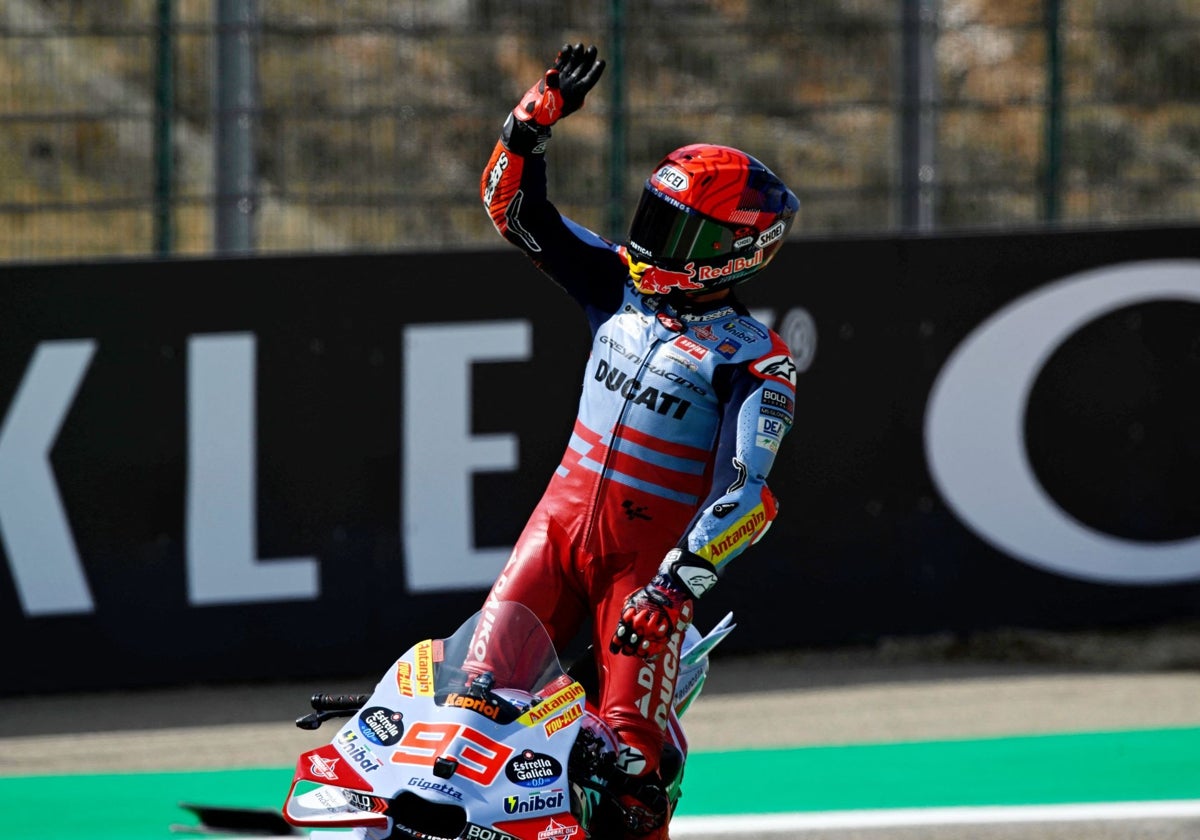 Marc Márquez celebra su carrera