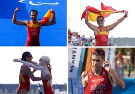 Dani Molina y Susana Rodríguez convierten el Sena en una fiesta española tras hacerse con el oro en triatlón