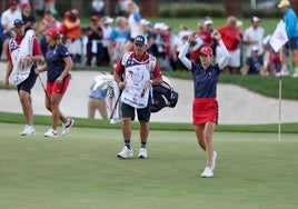 La primera jornada de la Solheim Cup se le atragantó al equipo europeo