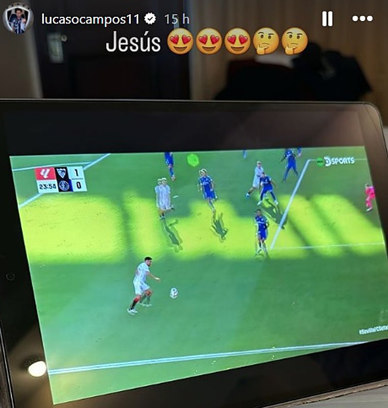 Ocampos, en su perfil de Instagram