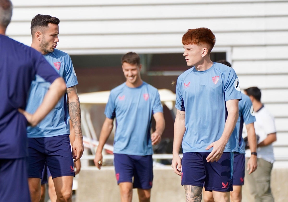 Valentín Barco, durante el entrenamiento de este jueves