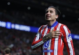 La emoción del renacido Giménez ante su grada: «Este gente hermosa siempre me apoya»